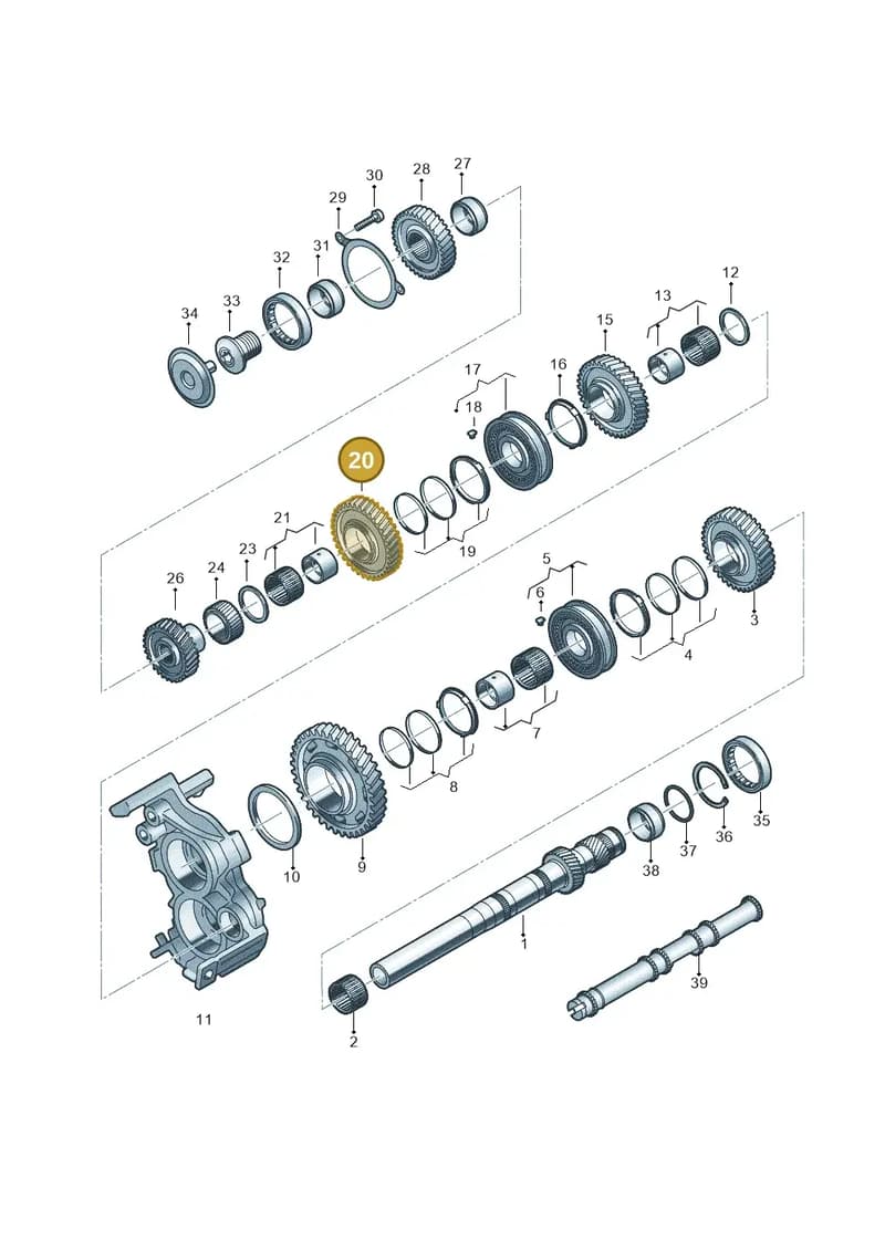 0CK311260J — Audi A5 Limousine (2024-2025) diagram 849311100, position 20