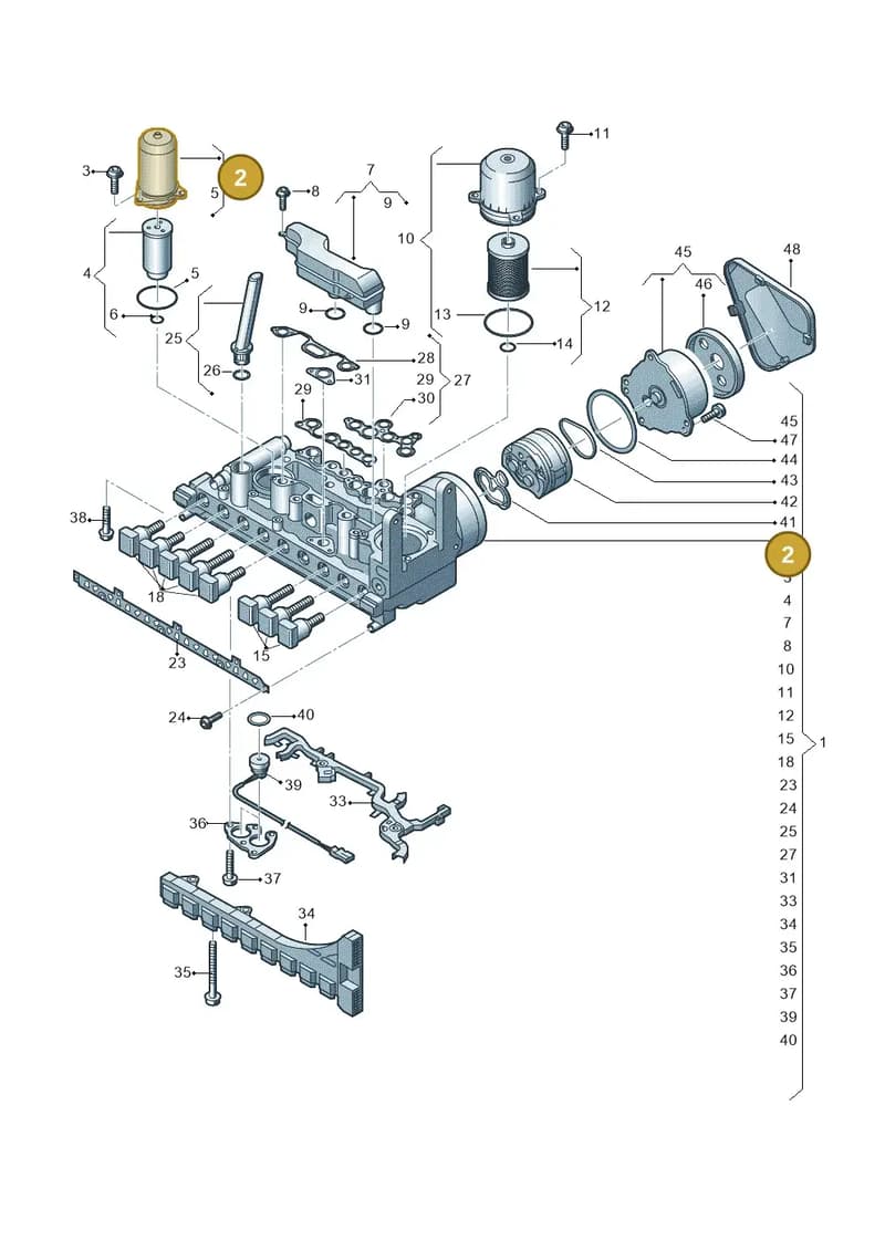 0CK325371D — Audi A5 Limousine (2024-2025) diagram 849325100, position 2