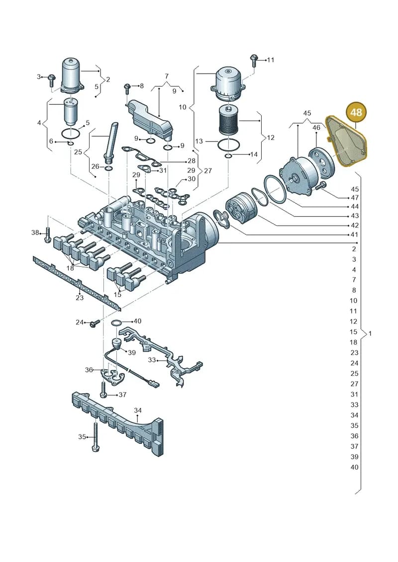 0CK927388A — Audi A5 Limousine (2024-2025) diagram 849325100, position 48