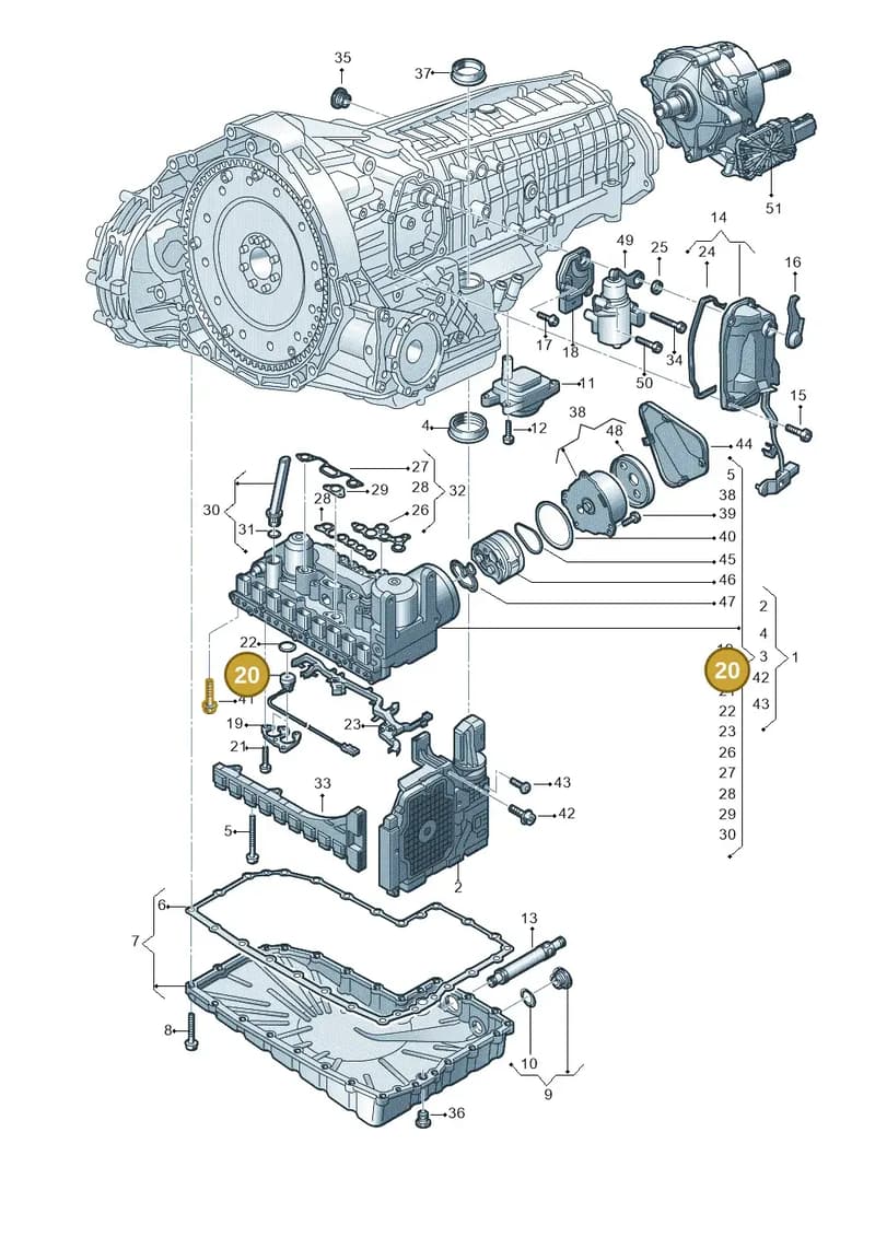 0CK927432B — Audi A6 (2018-2025) diagram 849325870, position 20
