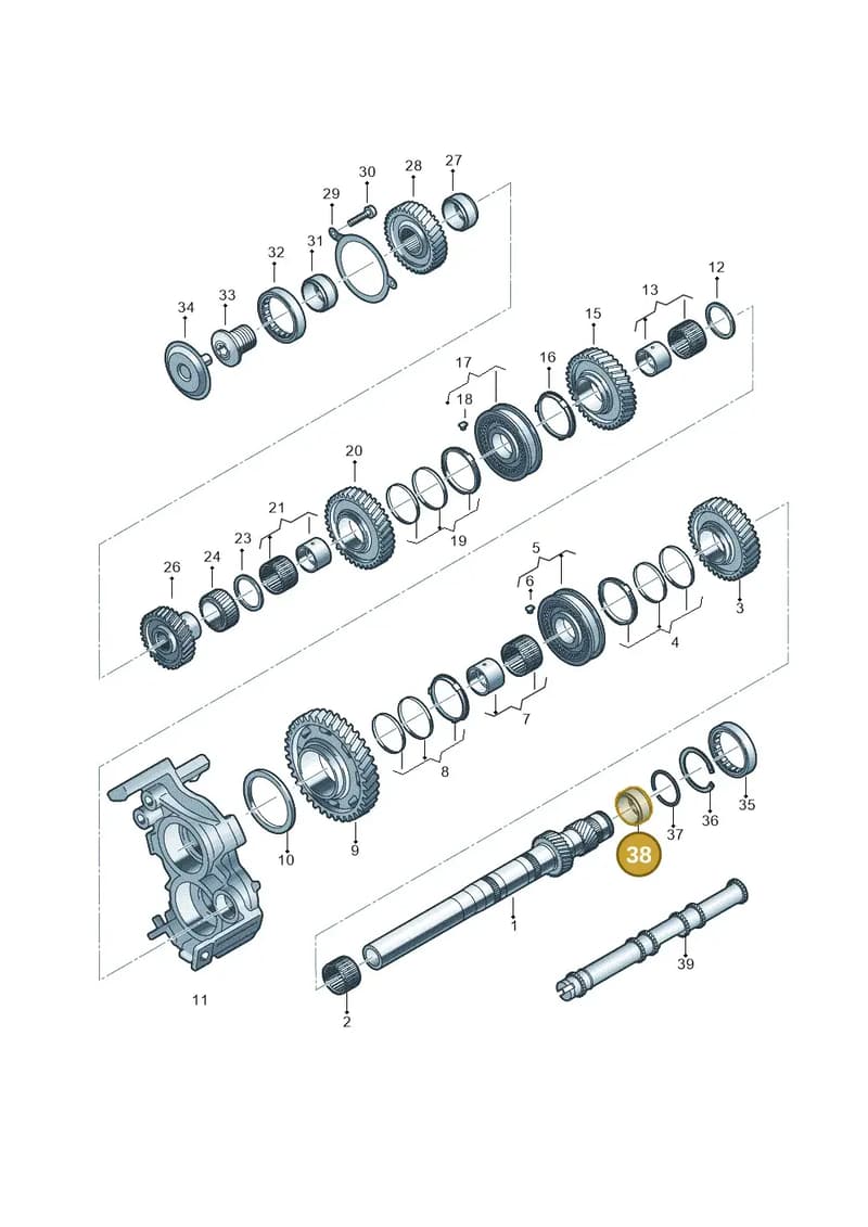 0CL311431C — Audi A5 Limousine (2024-2025) diagram 849311100, position 38