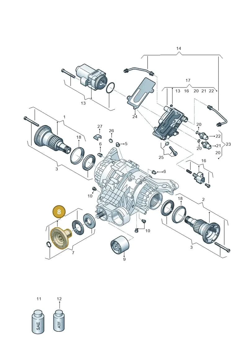 0D3598070A — Audi A5 Limousine (2024-2025) diagram 896525025, position 8