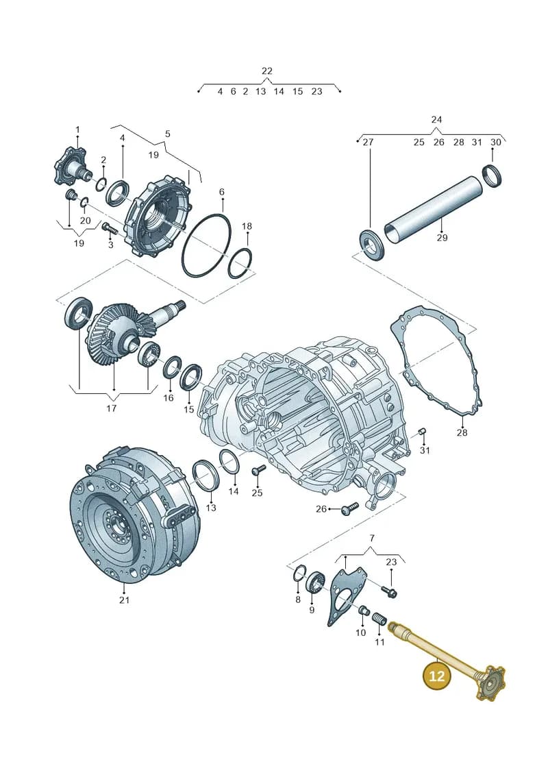 0D5409355C — Audi A6 2.0 (2018-) diagram 838409600, position 12