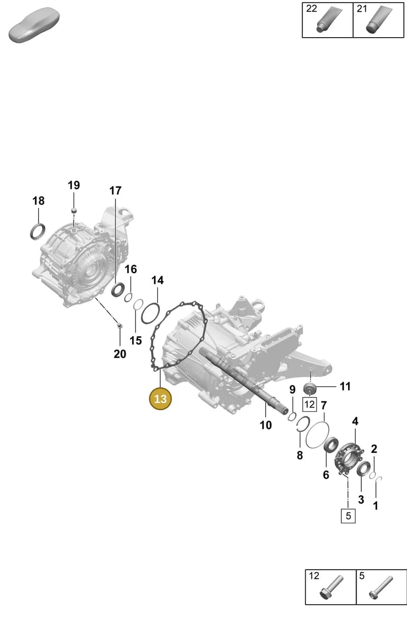 0MF409349 — Porsche Taycan Sport Turismo (2023-2025) diagram p64354100, position 13