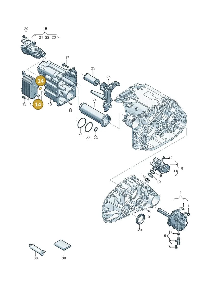 0ML301164A — Audi Q6 e-tron (2023-2025) diagram f5s300176, position 14