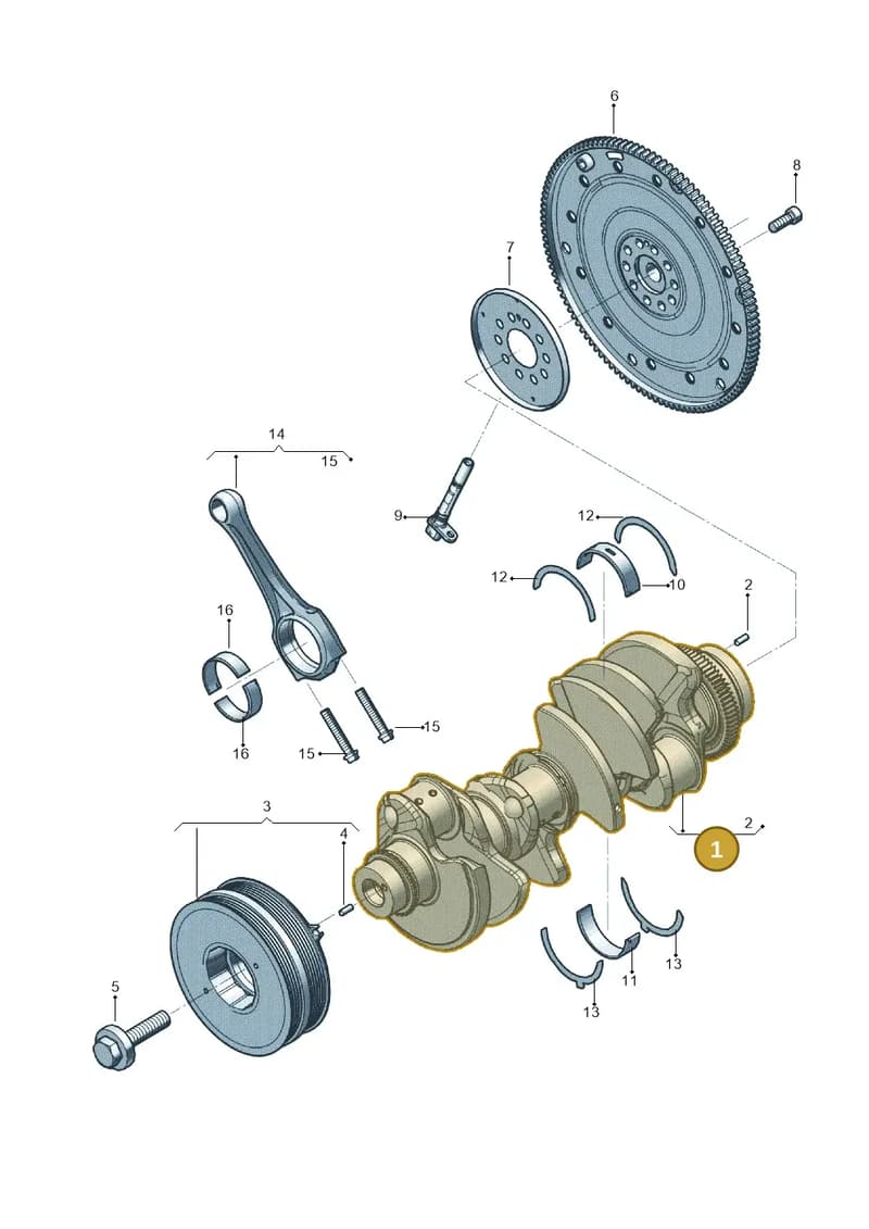 0P2105019K — Audi RS6 Avant (2019-2025) diagram 819105100, position 1