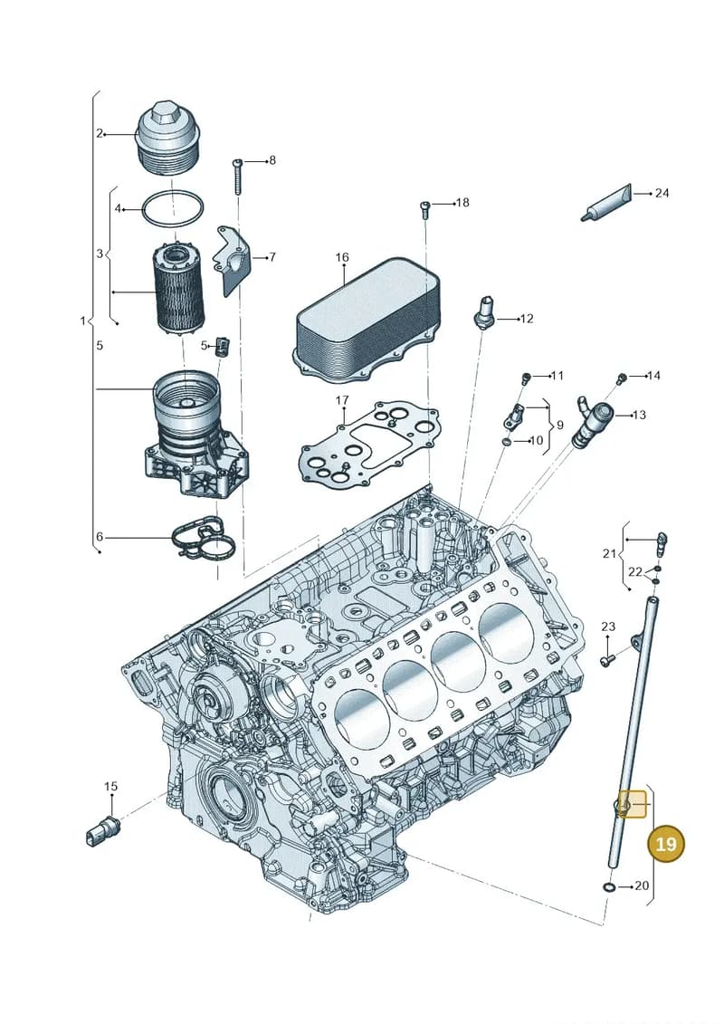 0P2115631B — Audi RS6 Avant (2019-2025) diagram 819115100, position 19