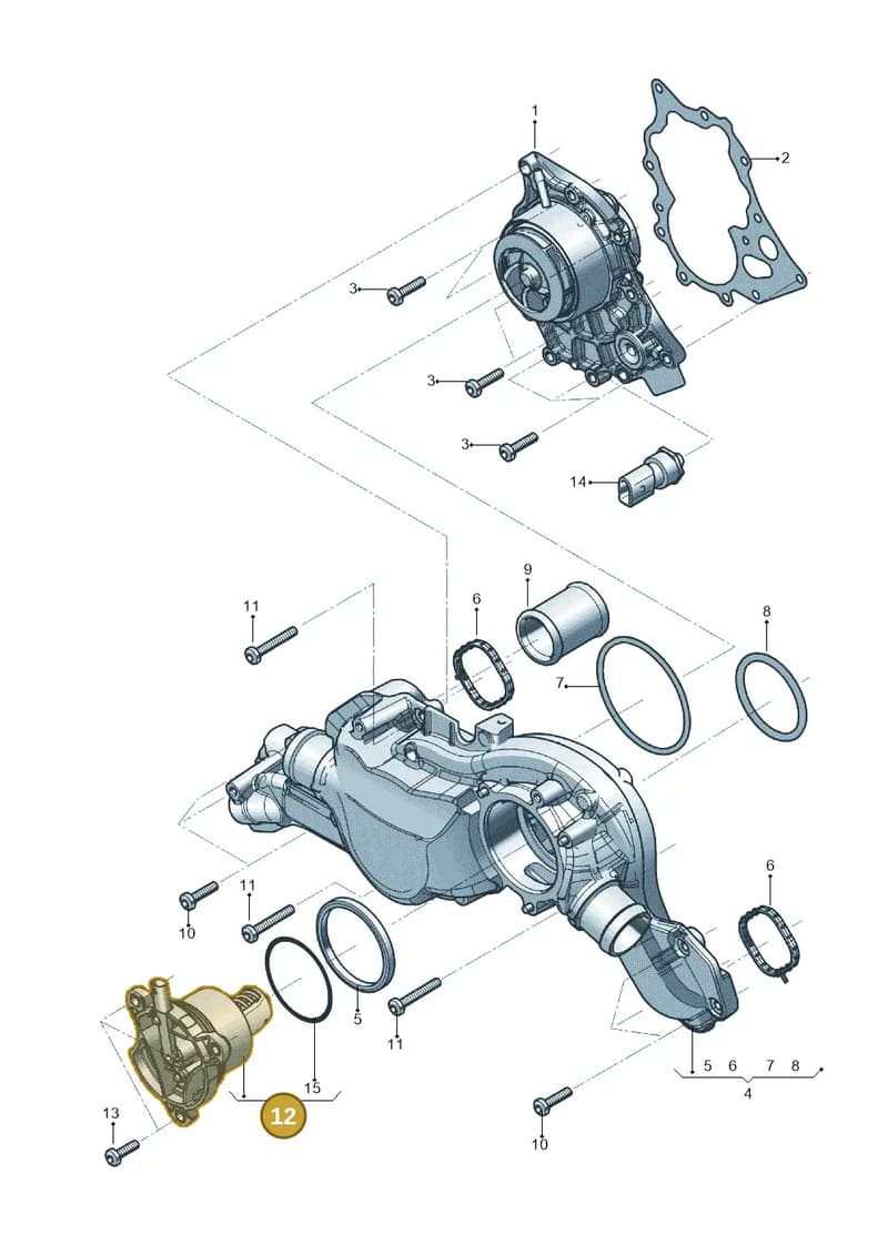 0P2121115D — Audi RS6 Avant (2019-2025) diagram 819121030, position 12