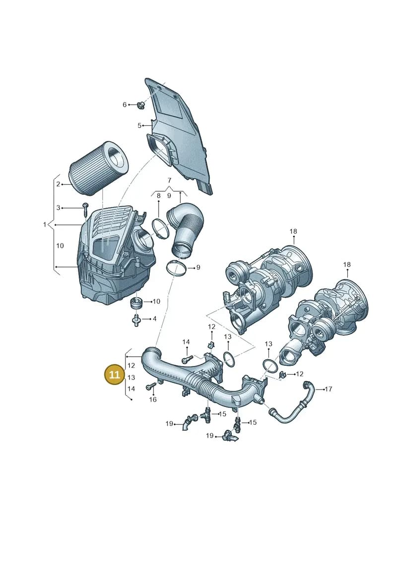 0P2129606R — Audi A8L (2017-2022) diagram 838133080, position 11