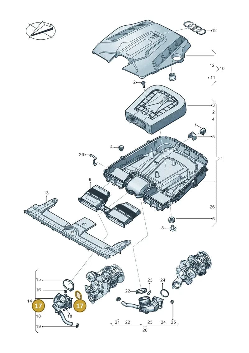 0P2131051 — Audi Q8 (2018-2025) diagram 429133080, position 17