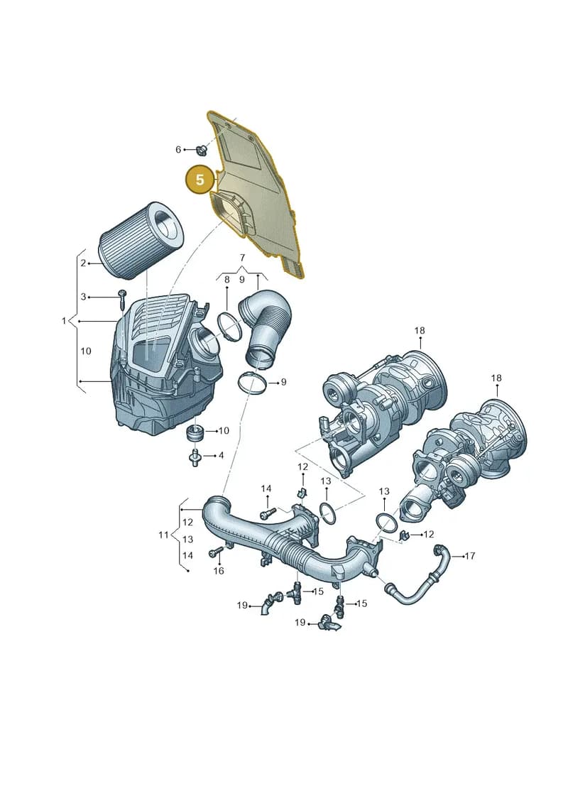0P2131055N — Audi A8 (2017-2025) diagram 838133080, position 5