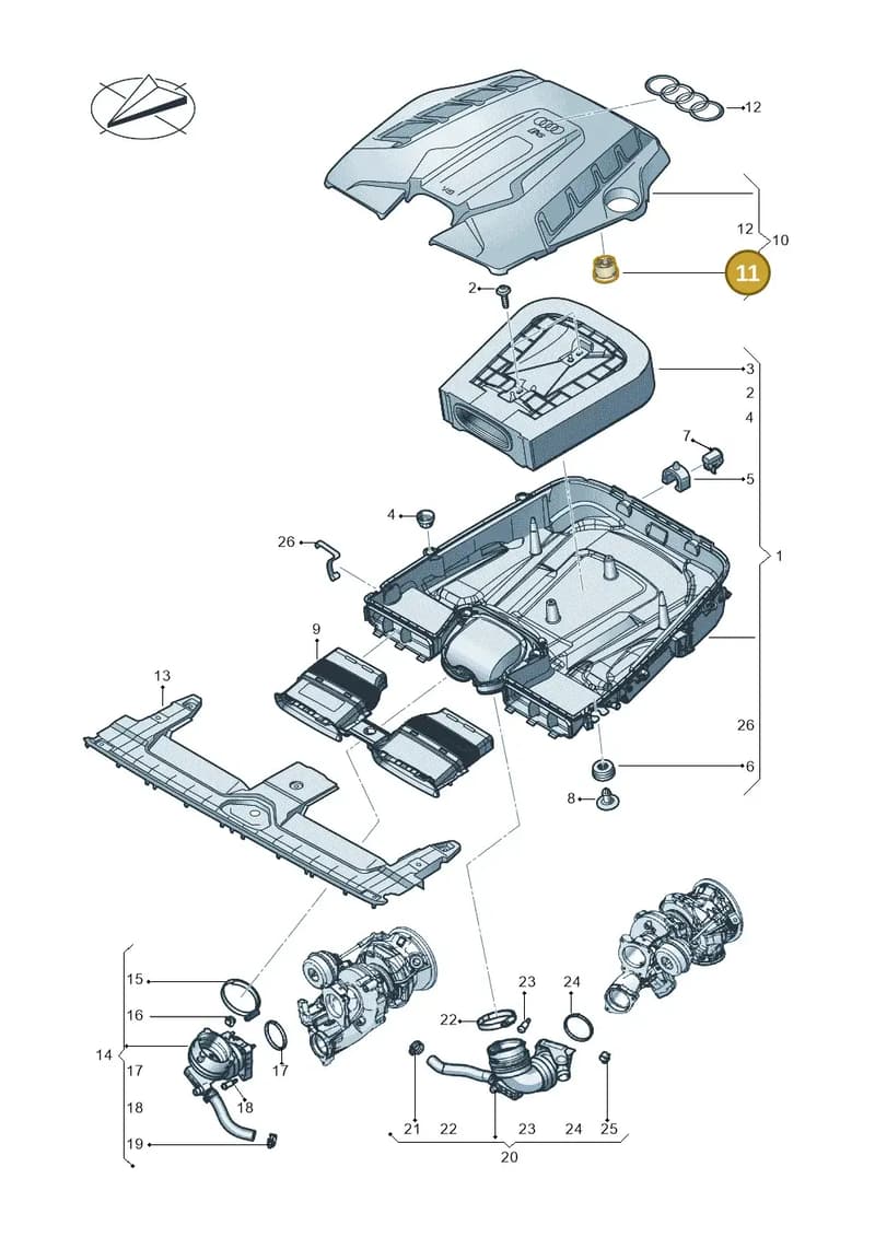 0P2131055P — Audi Q8 (2018-2025) diagram 429133080, position 11
