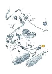 0P2133240AF Audi Connecting Tube with AKF Valve
