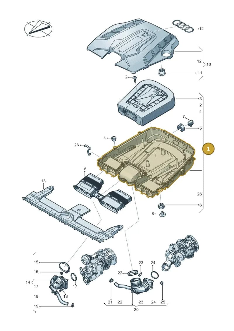 0P2133240T — Audi Q8 (2018-2025) diagram 429133080, position 1