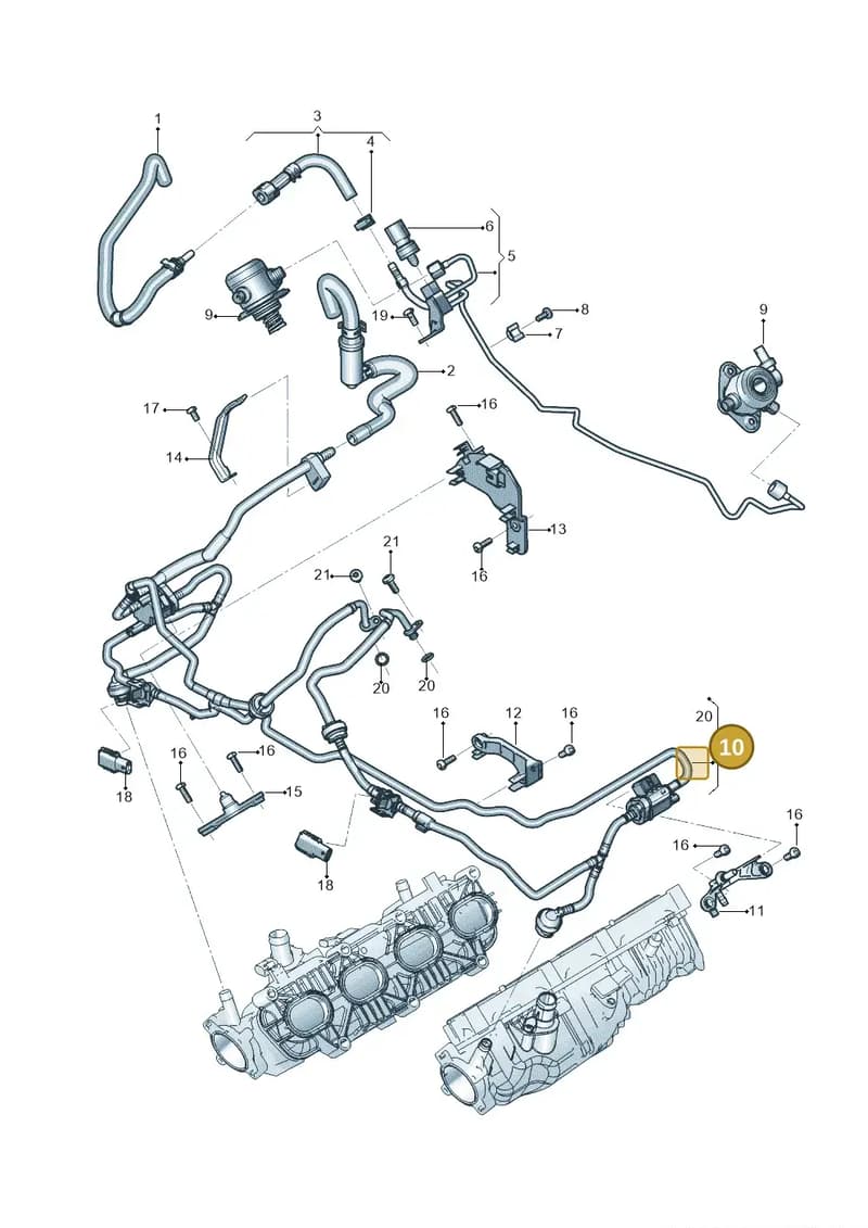 0P2133352Q — Audi A8 (2017-2025) diagram 4vx133067, position 10