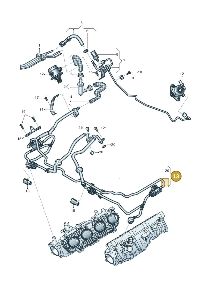 0P2133352S — Audi RS7 Sportback (2019-2025) diagram 537133104, position 13