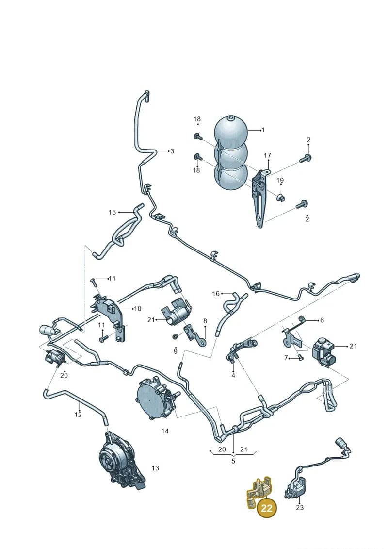 0P2198369 — Audi RS Q8 (2019-2025) diagram 819133900, position 22