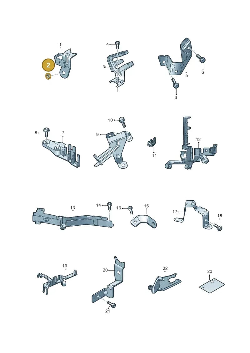 0P2971461 — Audi RS Q8 (2019-2025) diagram 896971010, position 2