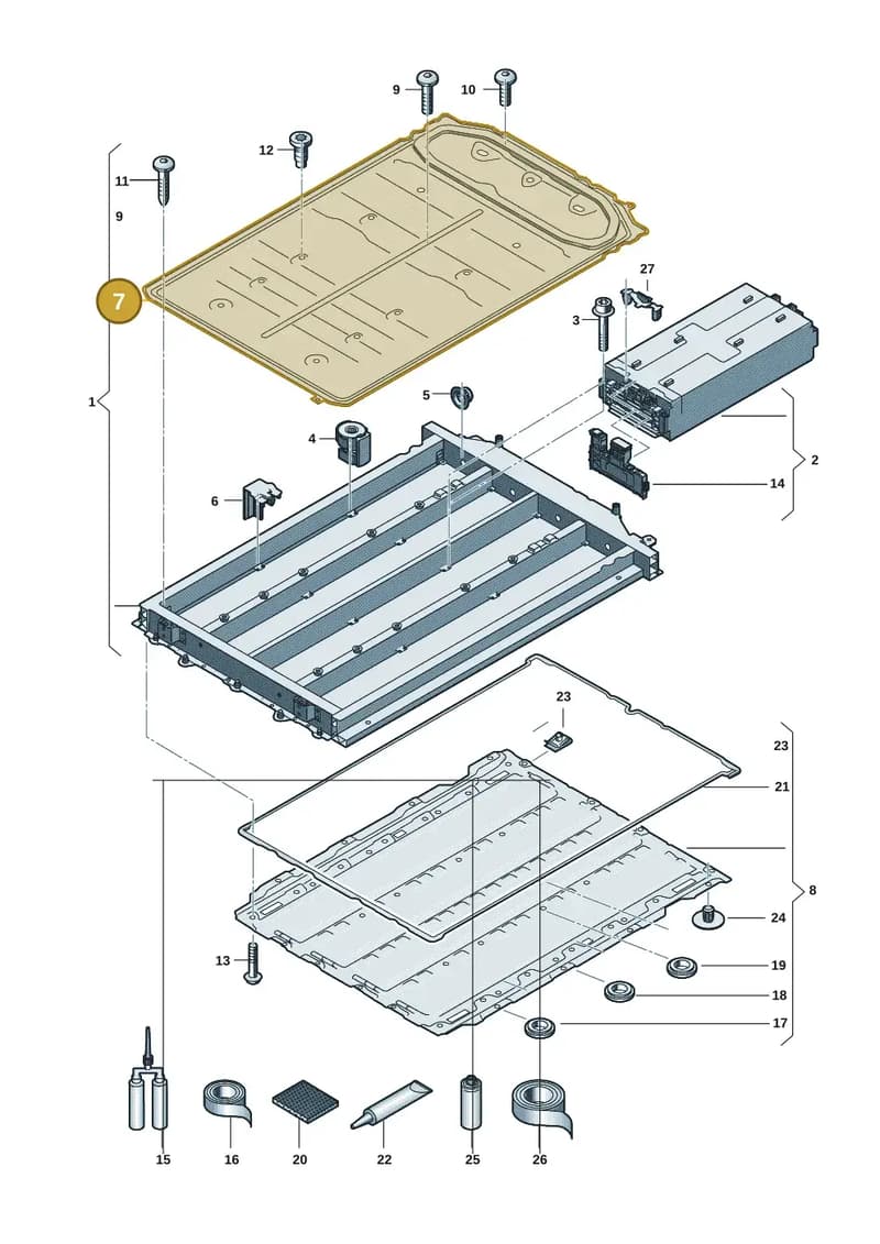 0Z3801293G — Audi Q6 e-tron (2023-2025) diagram f5s915550, position 7