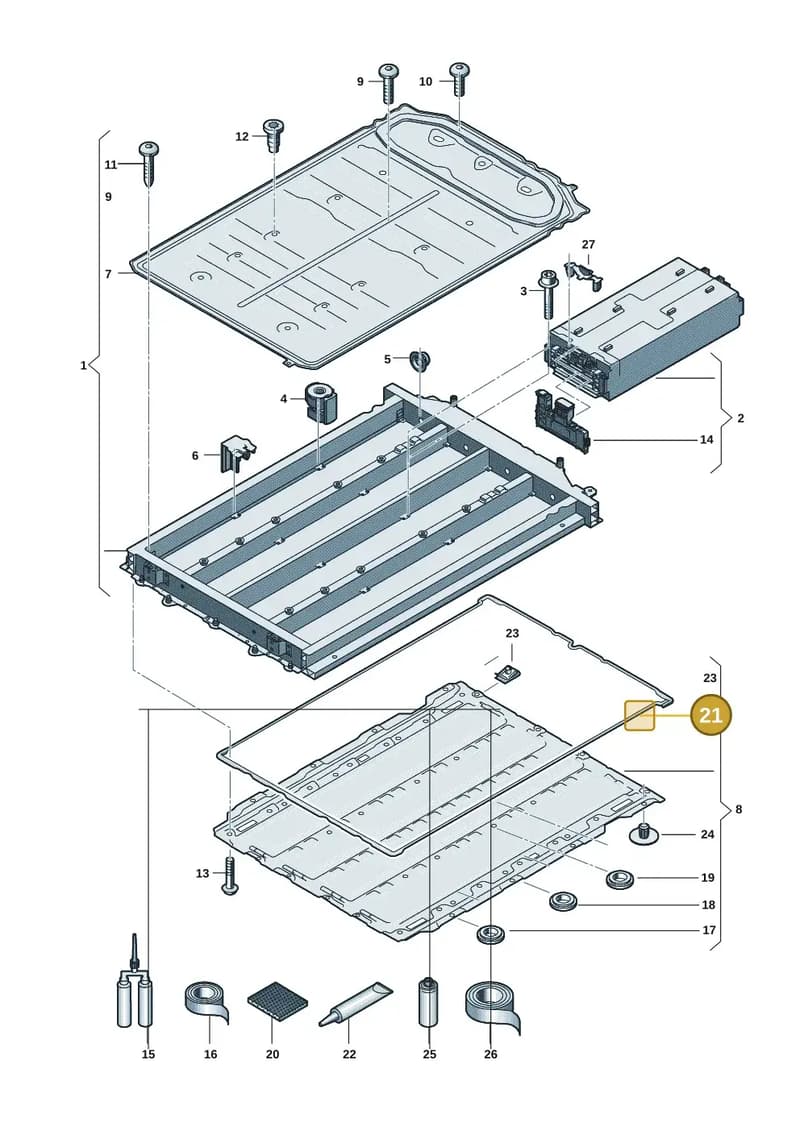 0Z3801450 — Audi Q6 e-tron (2023-2025) diagram f5s915550, position 21