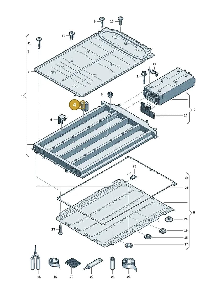 0Z3915449C — Audi Q6 e-tron (2023-2025) diagram f5s915550, position 4