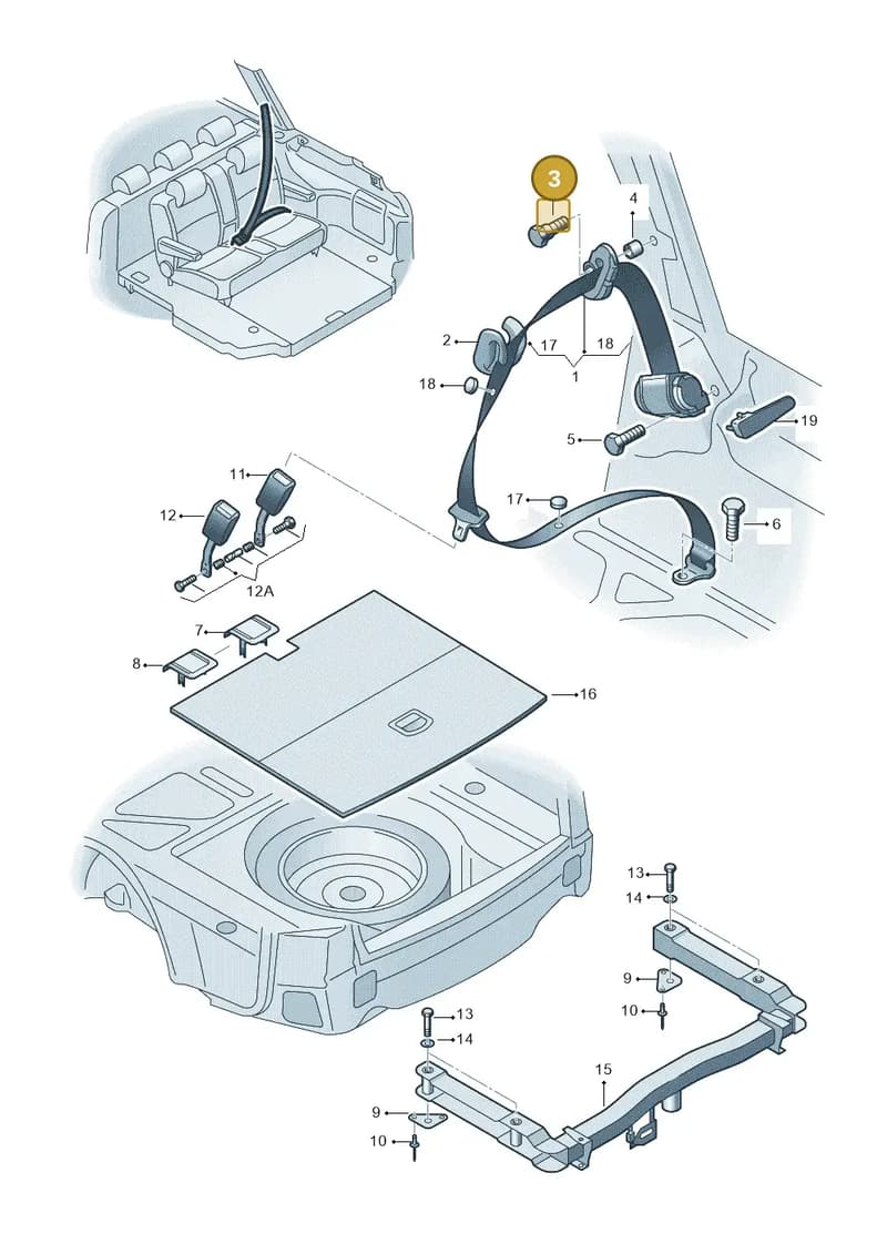 111857793E — Audi A6/Wagon/quattro (2001-2004) diagram 260857900, position 3