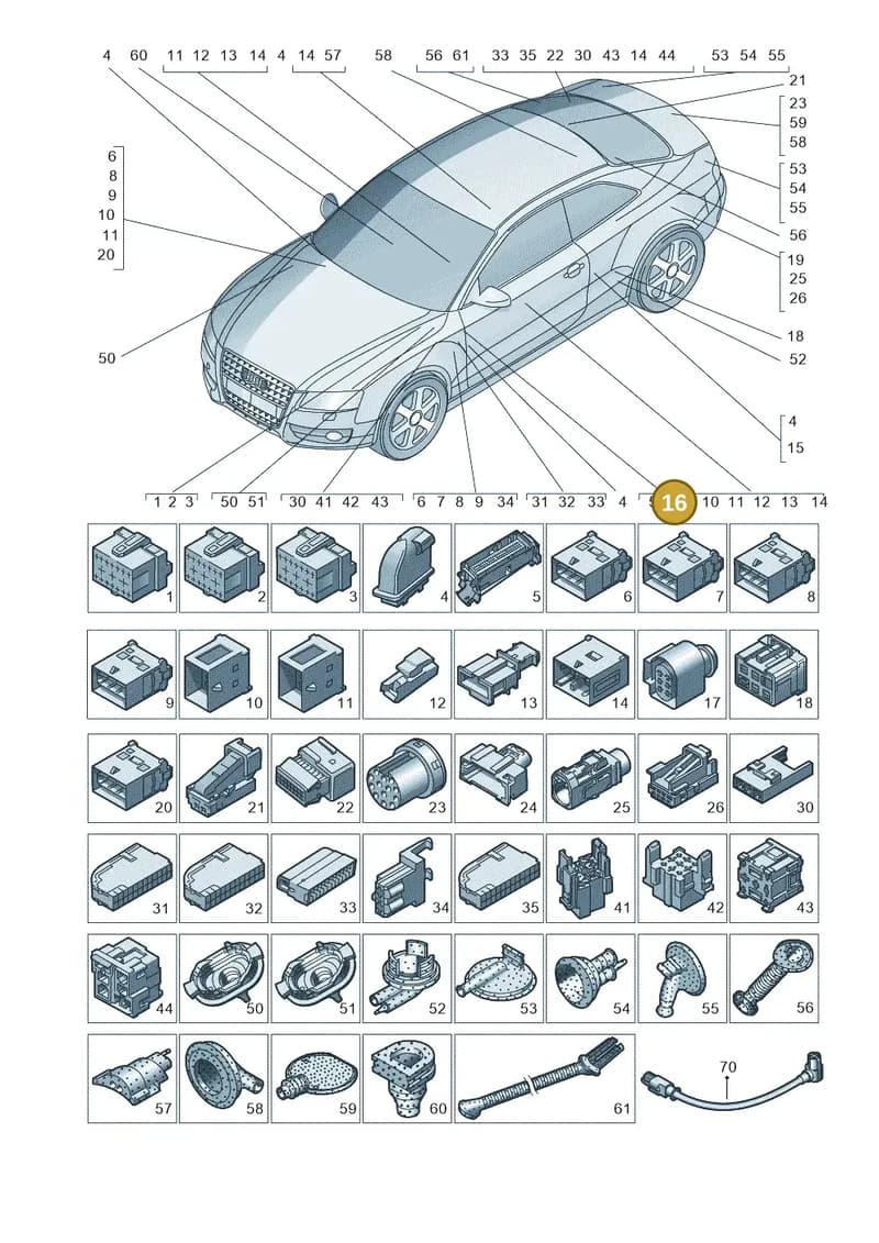 161971988C — Audi RS4 Av. qu. 4.2 (2012-2015) diagram 724971790, position 16