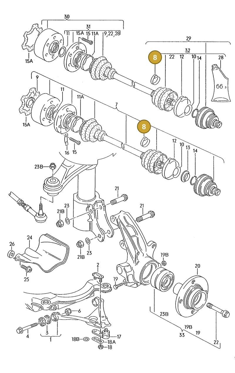171407293B — Audi 80/90 (1989-1991) diagram 071050060, position 8