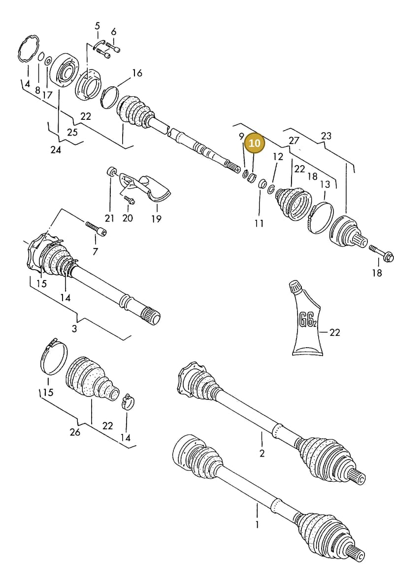 171407293B — Audi Coupe/3 (1994-1995) diagram 114407200, position 10