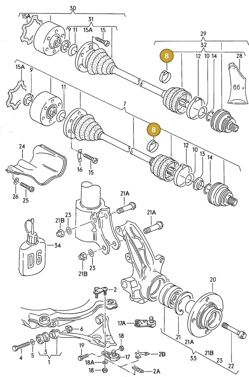 171407293B — Audi Coupe qu. (1989-1991) diagram 141407050, position 8
