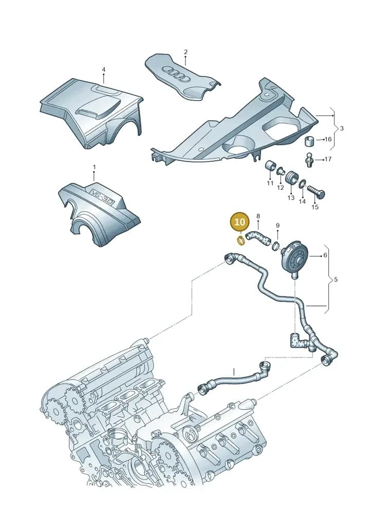 171407293B — Audi A6/S6/Avant/qu. 05> (2004-) diagram 249103800, position 10