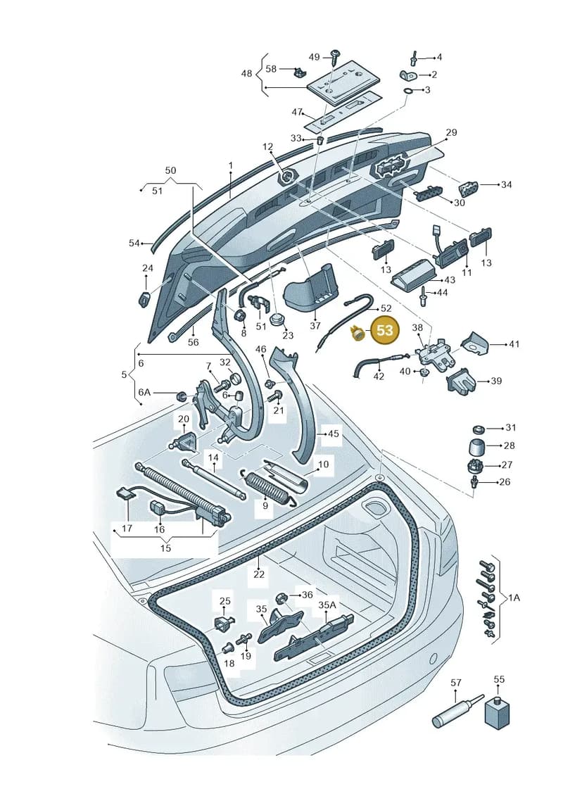 1J5867873 — Audi A6 2.0 tdi (2010-2015) diagram 717827000, position 53
