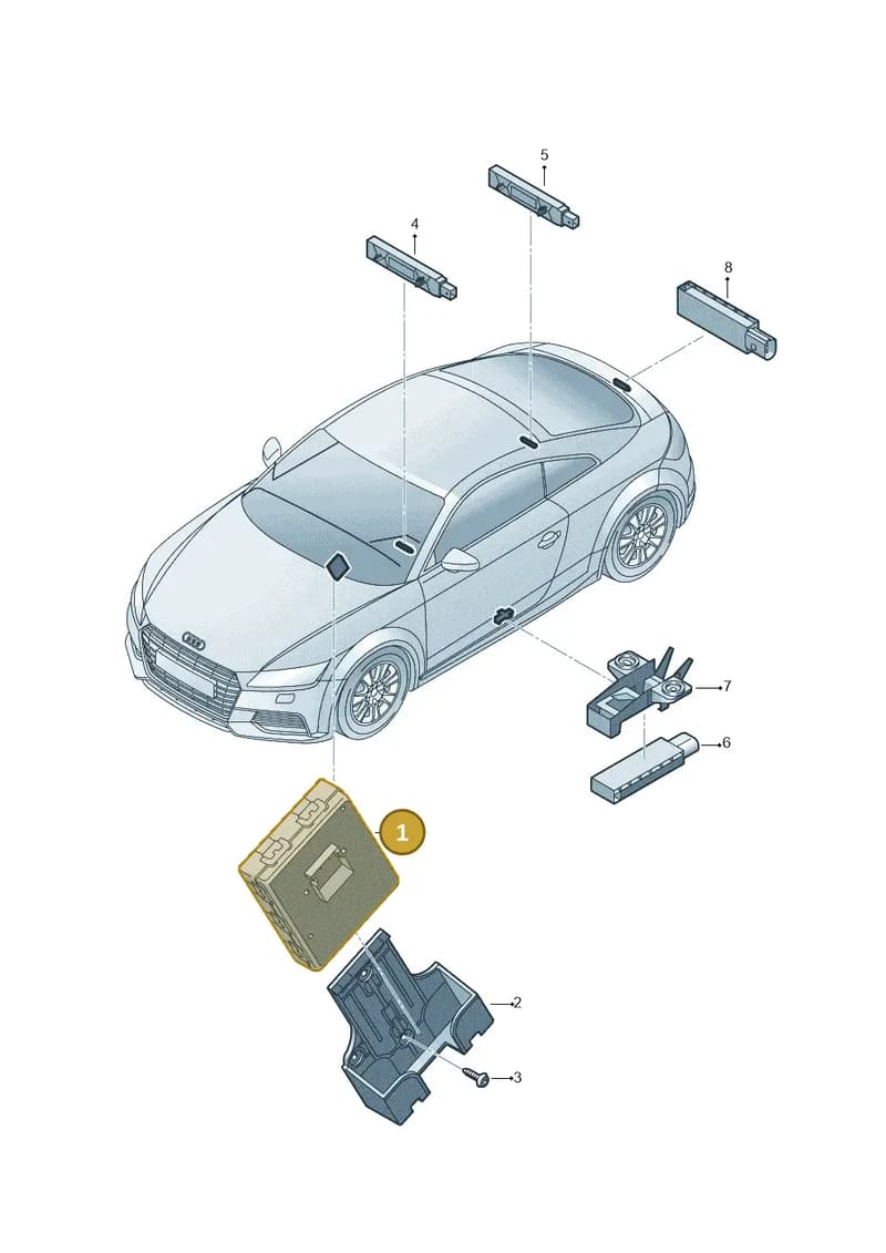 3Q0959435G — Audi TTRS Coupe (2016-2023) diagram 850909000, position 1