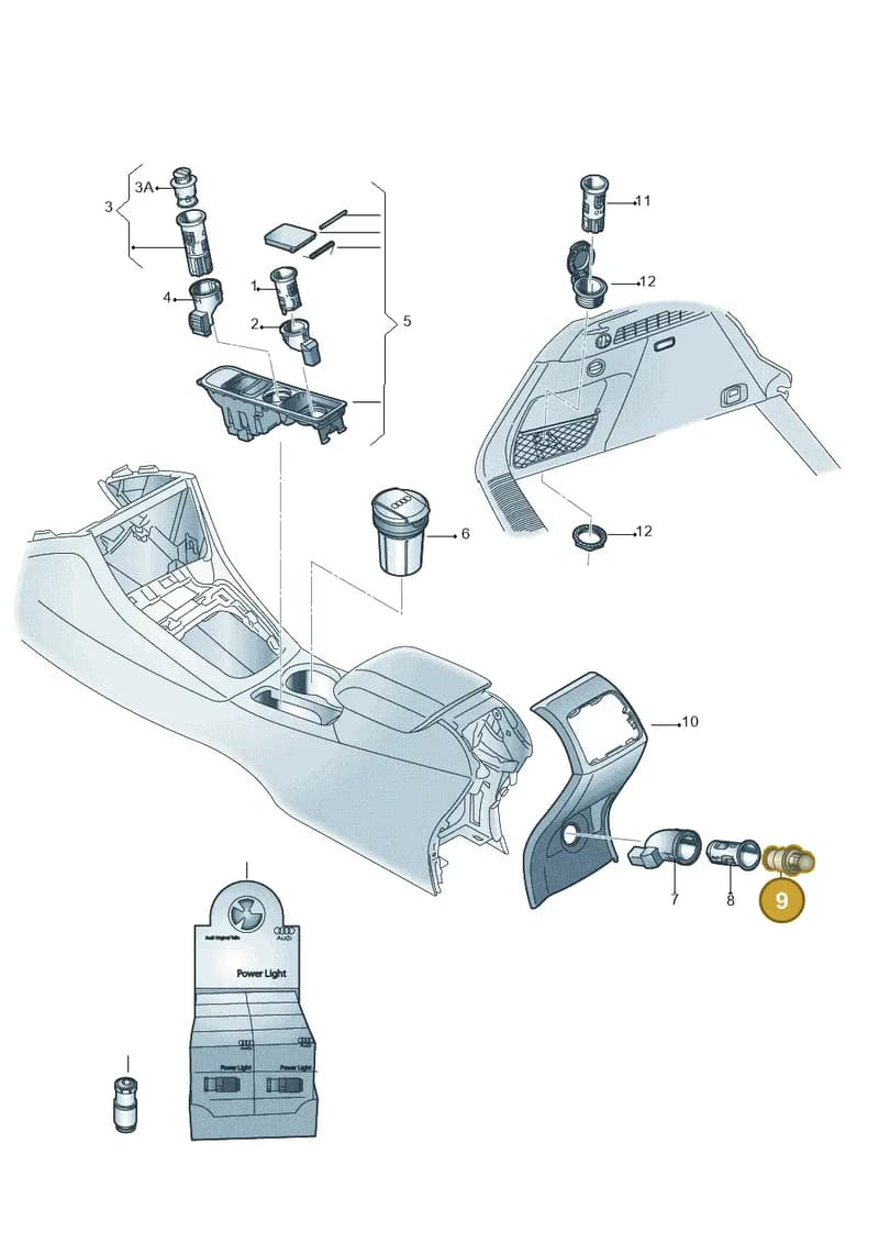 3R0919311 — Audi Q3 1.4 (2016-) diagram 728919900, position 9