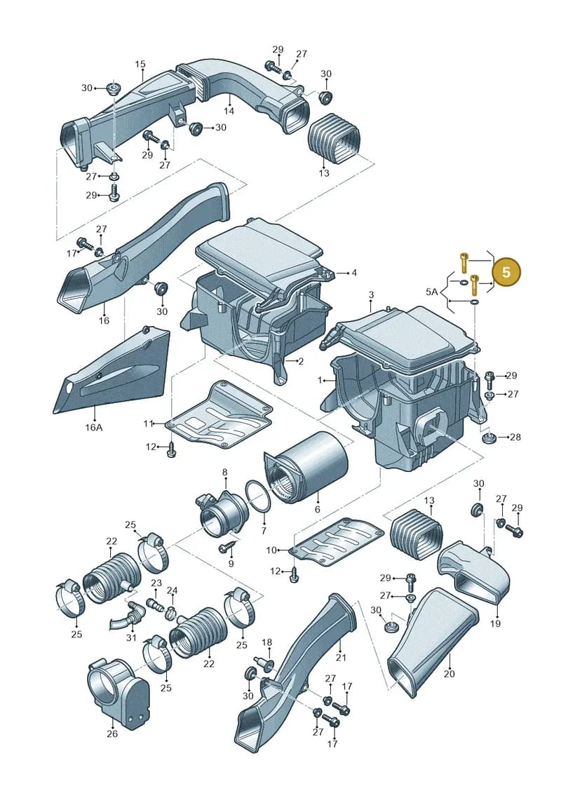 420198132 — Audi R8 qu. 5.2 (2012-2015) diagram 752133020, position 5