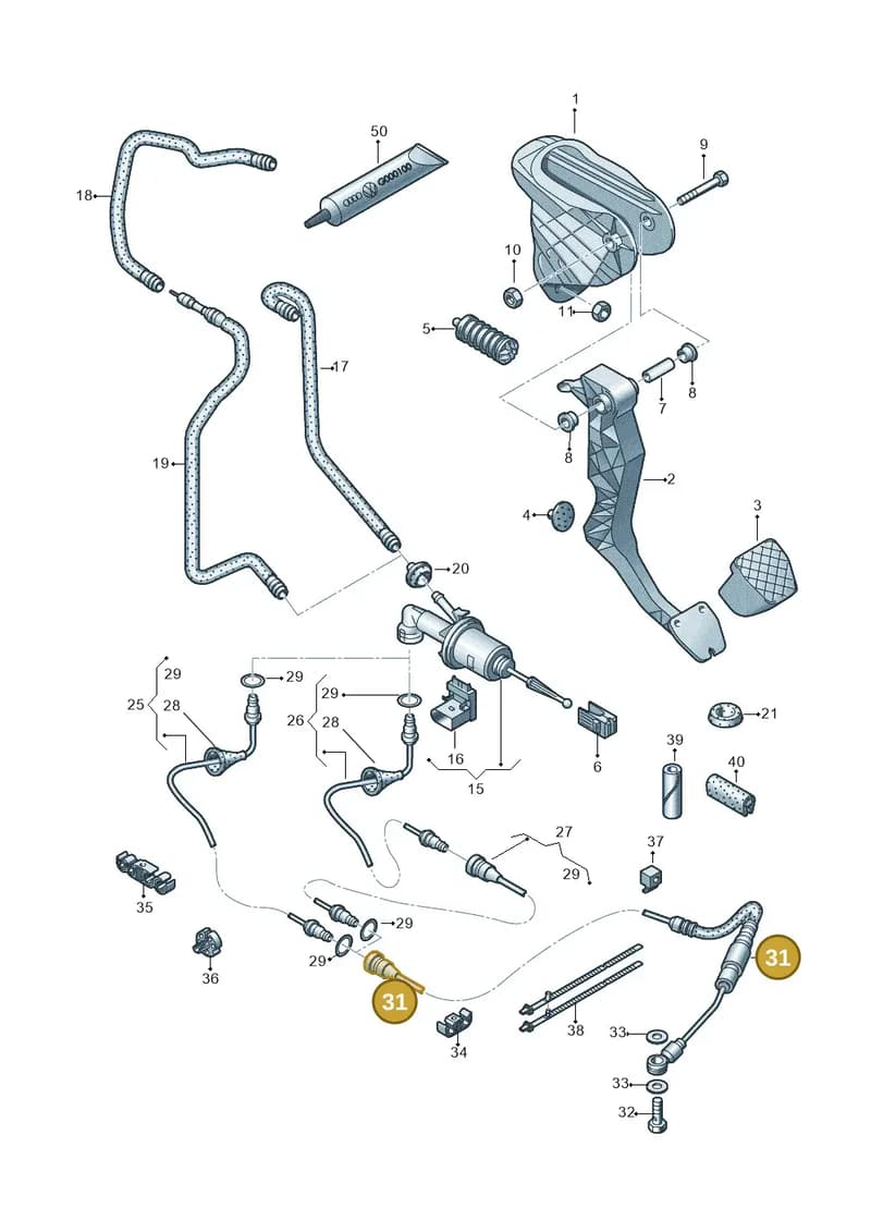 420721465G — Audi R8 qu. 5.2 (2012-2015) diagram 618721250, position 31