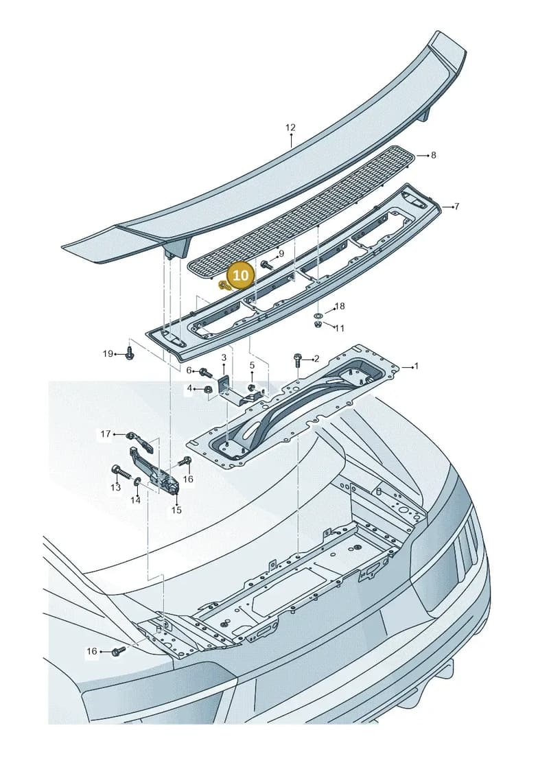 420807739 — Audi R8 Spyder (2015-2024) diagram 872827510, position 10