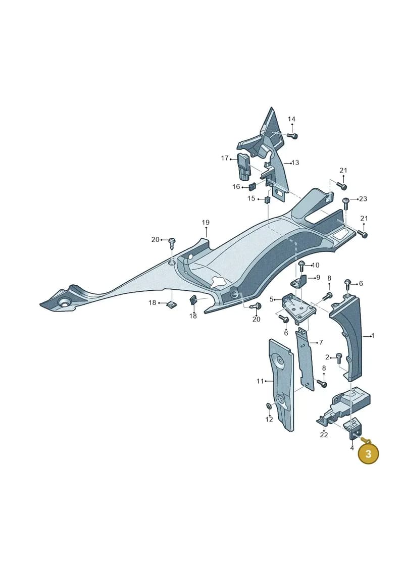 420807739 — Audi R8 Spyder (2015-2024) diagram 872821000, position 3