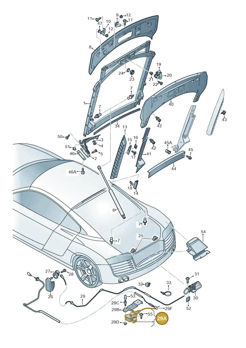 420810773 — Audi R8 qu. 5.2 (2012-2015) diagram 618827000, position 29A