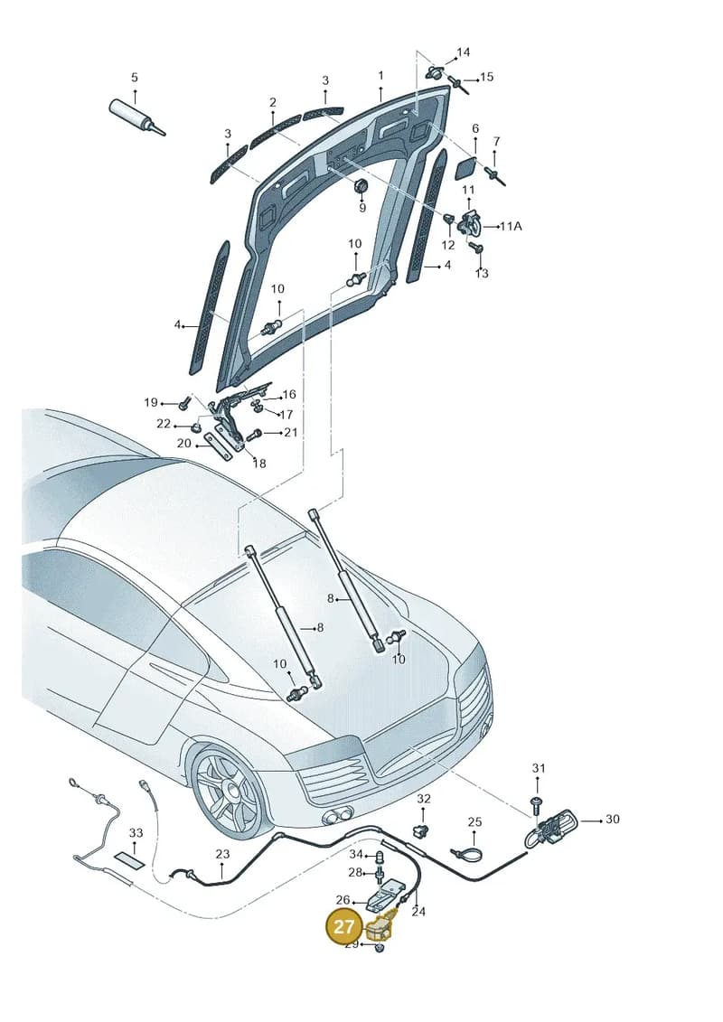 420810773 — Audi R8                08> (2007-) diagram 618827300, position 27