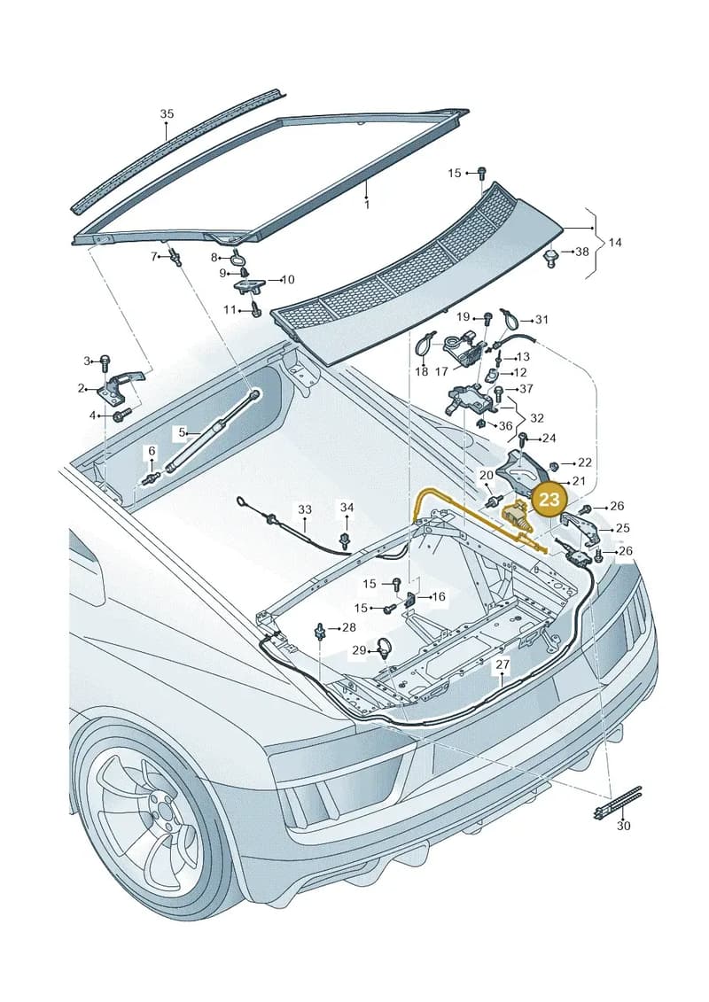 420810773 — Audi R8 Spyder (2015-2024) diagram 872827000, position 23
