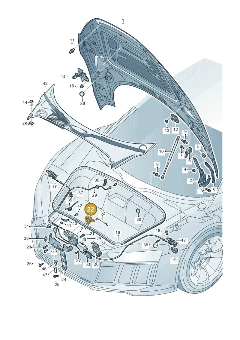 420810773 — Audi R8 Spyder (2015-2024) diagram 872823000, position 22