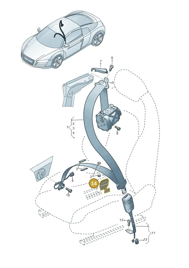 420857785C4PK — Audi R8 qu. 5.2 (2012-2015) diagram 752857600, position 14