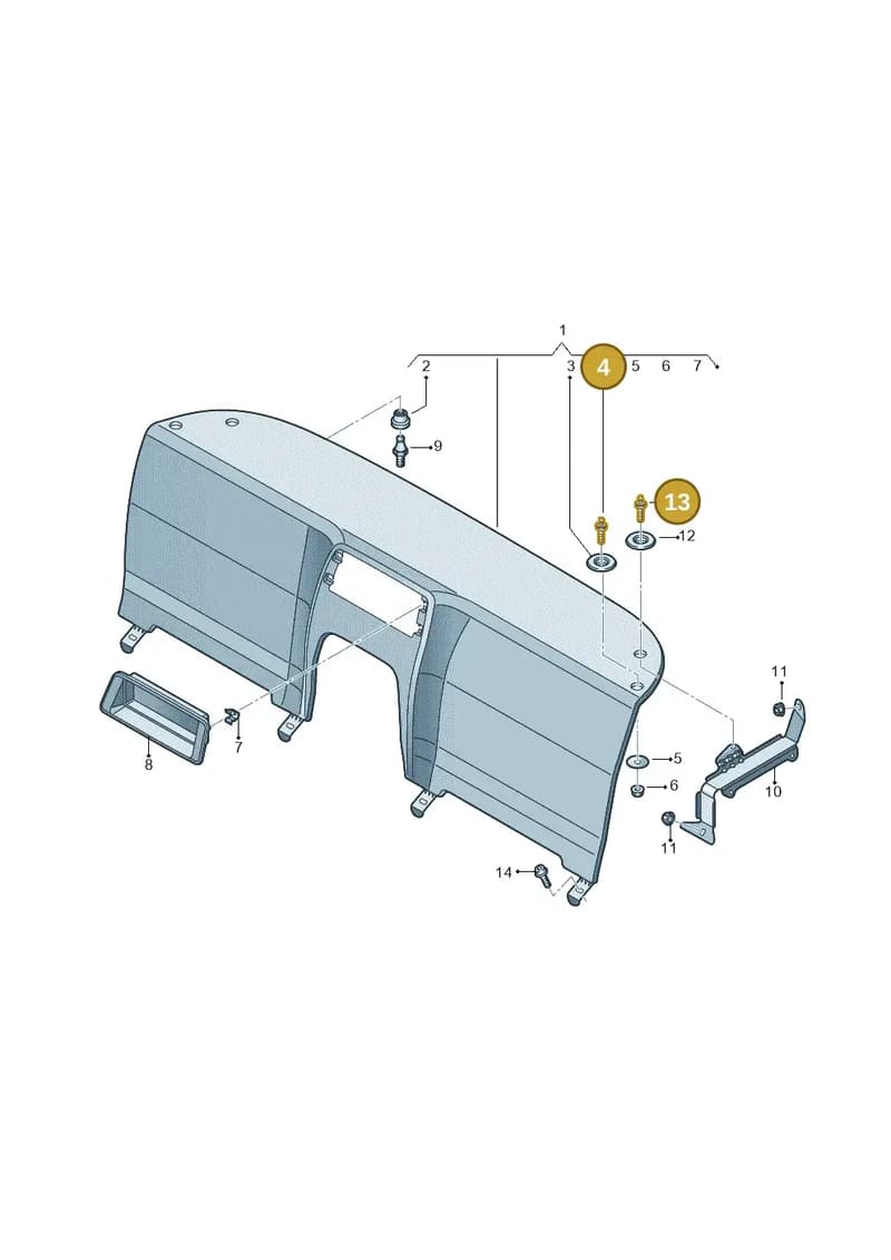 420861117 — Audi R8 Spyder (2015-2024) diagram 872863100, position 4+13