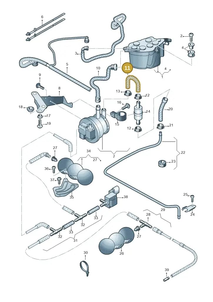 427906272A — Audi R8 qu. 5.2 (2012-2015) diagram 618201600, position 11