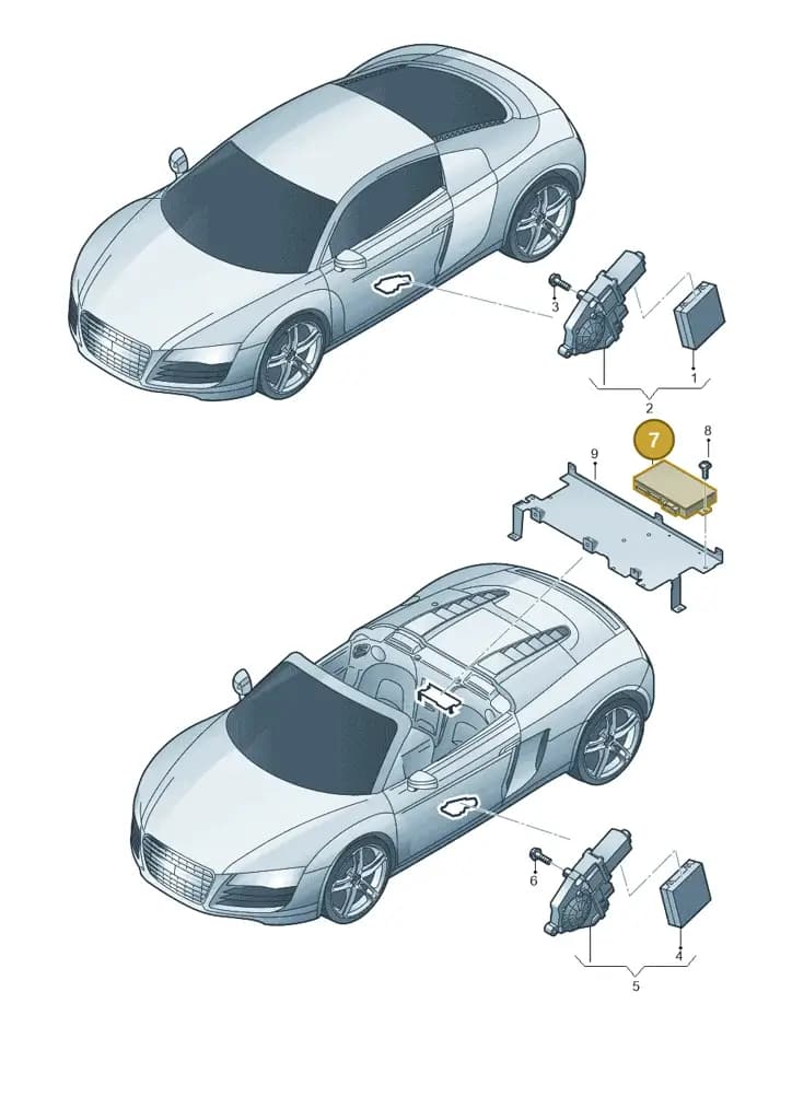 427959255B — Audi R8 qu. 5.2 (2012-2015) diagram 618959110, position 7