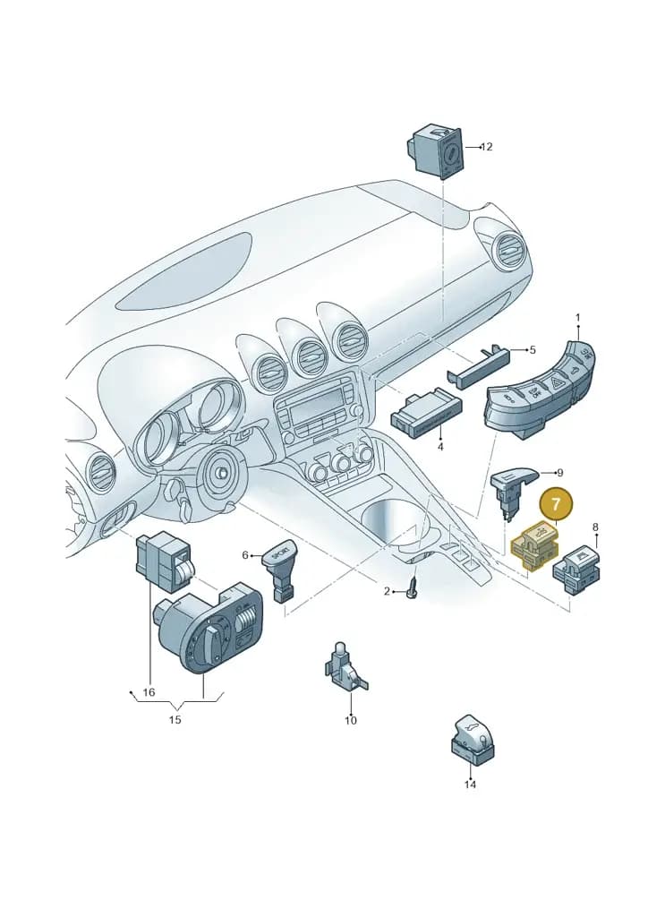 4279597275PR — Audi R8 08> (2007-) diagram 609941500, position 7