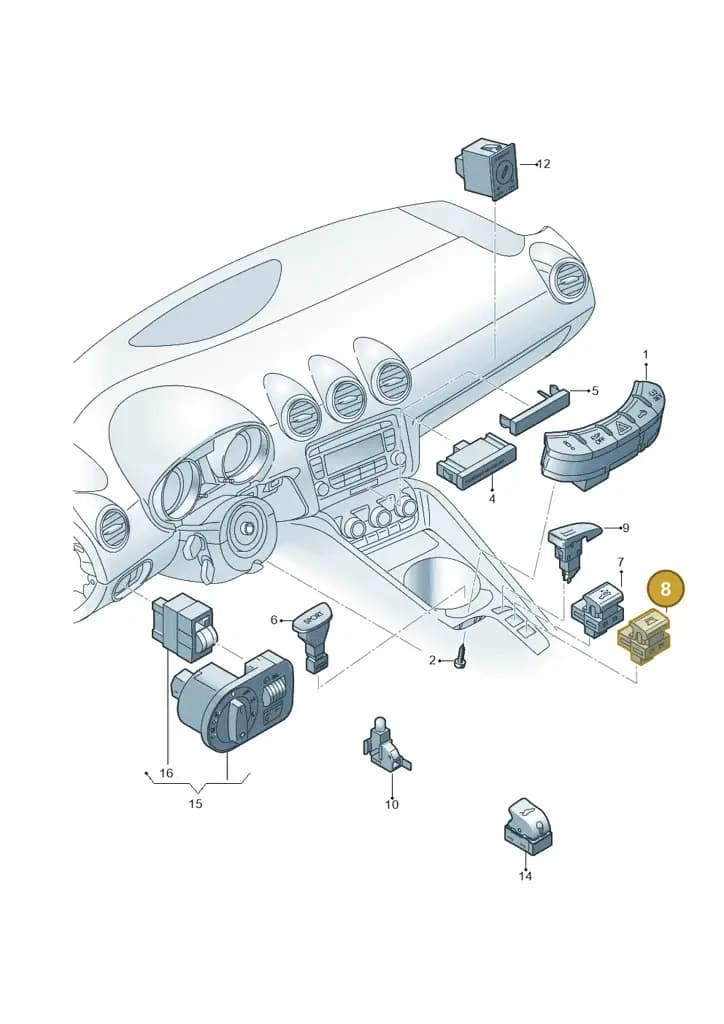 4279621275PR — Audi R8 08> (2007-) diagram 609941500, position 8