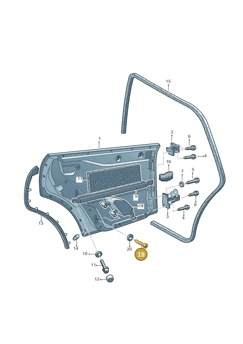 4A0853127D — Audi A4/Av.qu.F8D-W-> (1997-1998) diagram 156833100, position 19