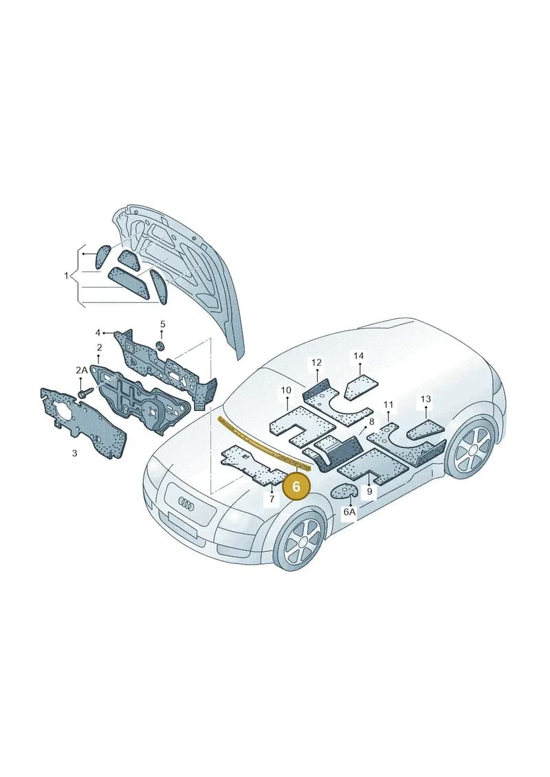 4B0863949 — Audi TT Coupe/Roadster (2002-2006) diagram 229863200, position 6
